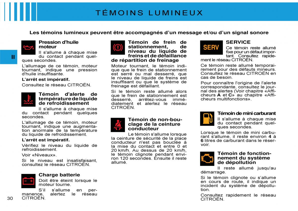 Citroen C3 Pluriel manuel du proprietaire / page 33