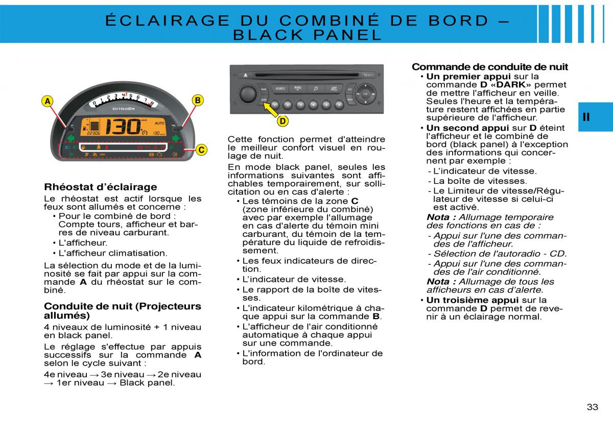 Citroen C3 Pluriel manuel du proprietaire / page 36