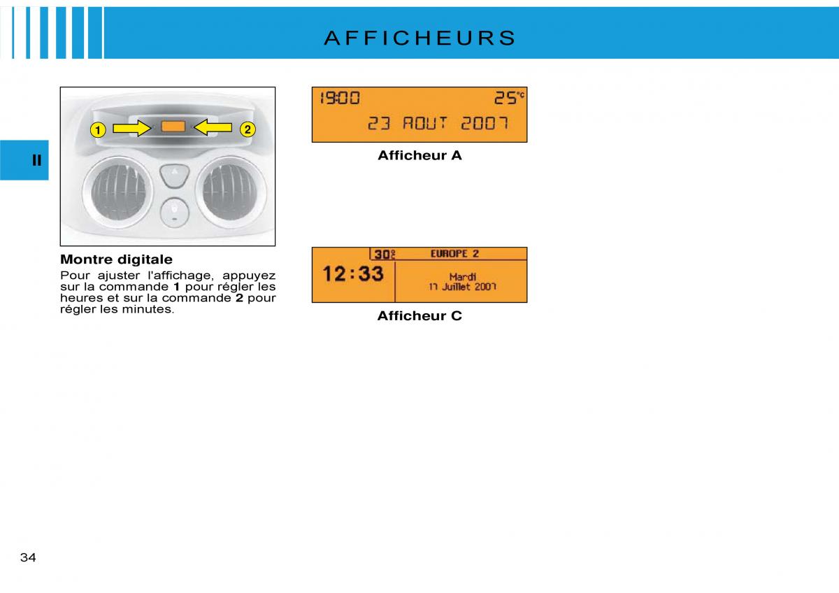 Citroen C3 Pluriel manuel du proprietaire / page 37