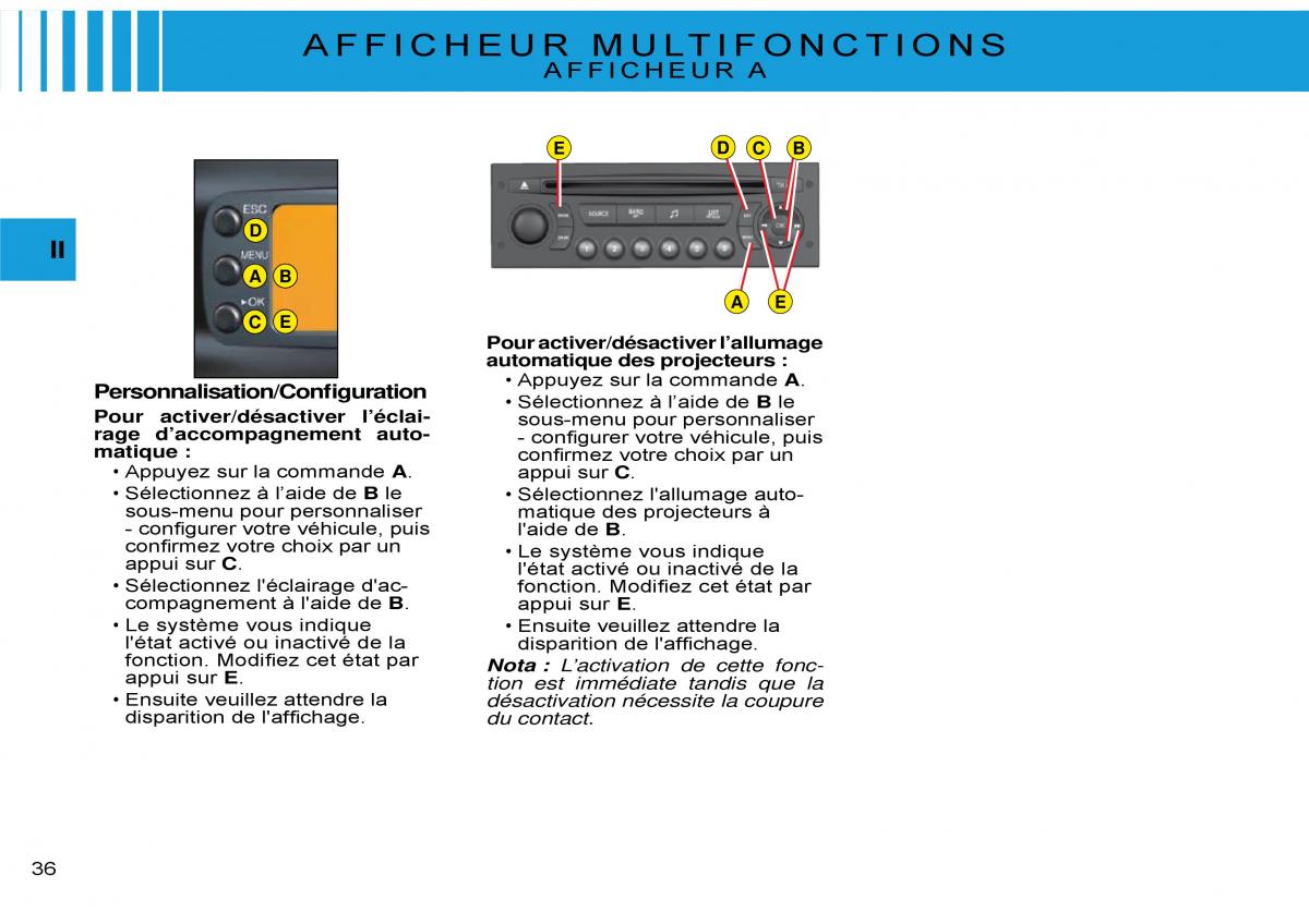 Citroen C3 Pluriel manuel du proprietaire / page 39