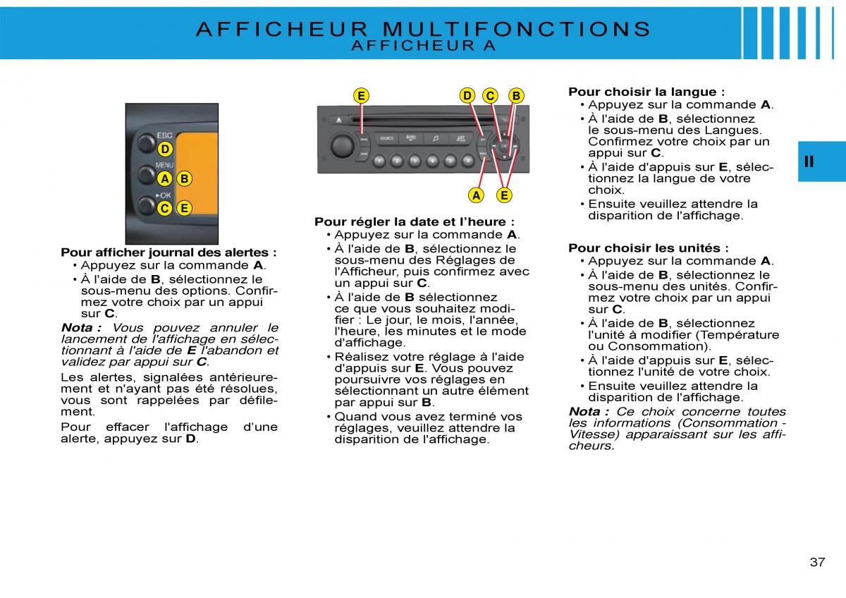 Citroen C3 Pluriel manuel du proprietaire / page 40