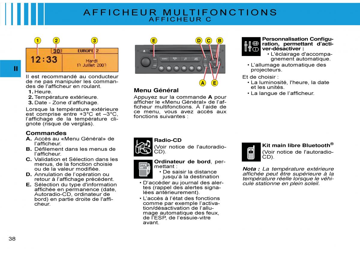 Citroen C3 Pluriel manuel du proprietaire / page 41