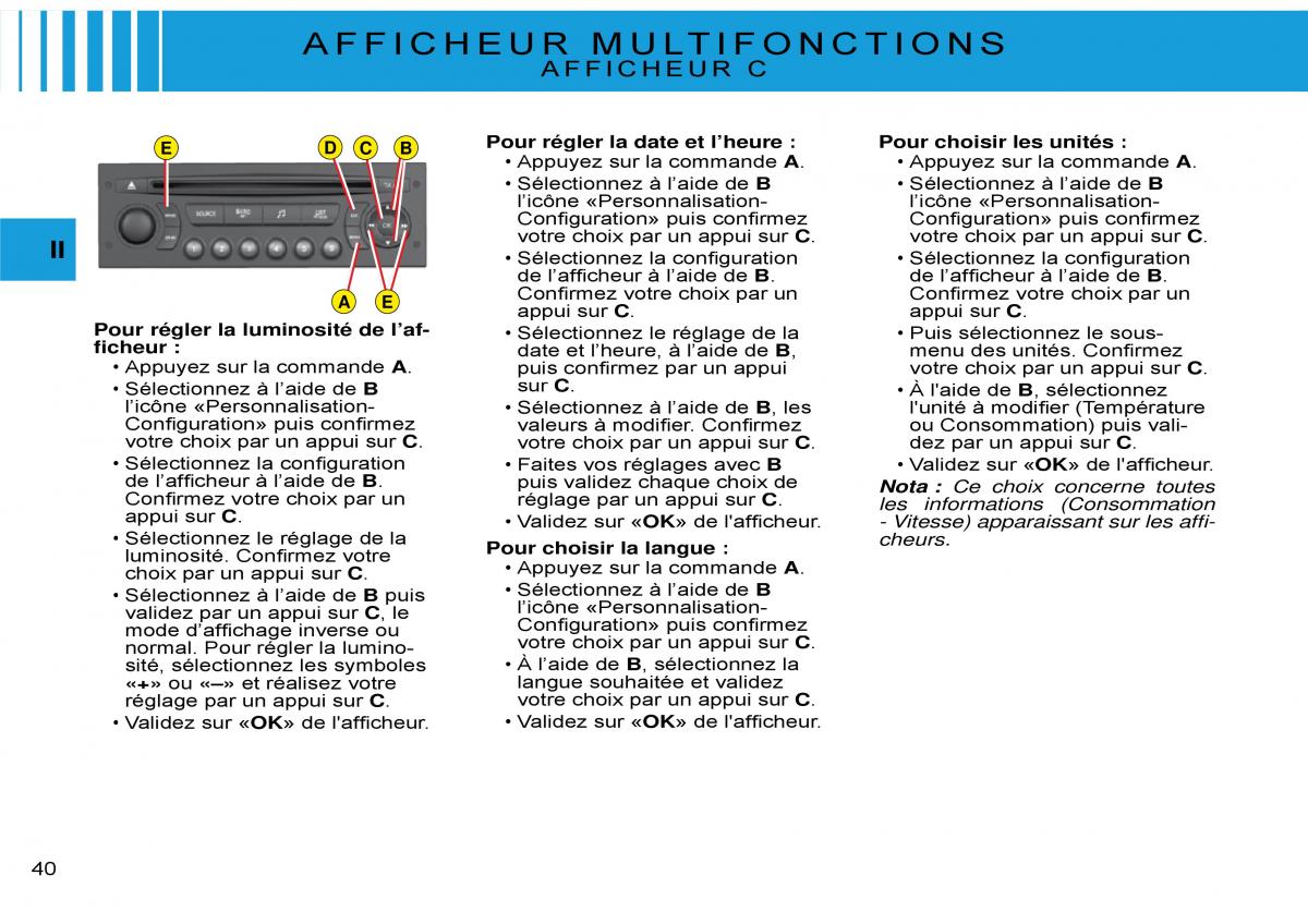 Citroen C3 Pluriel manuel du proprietaire / page 43