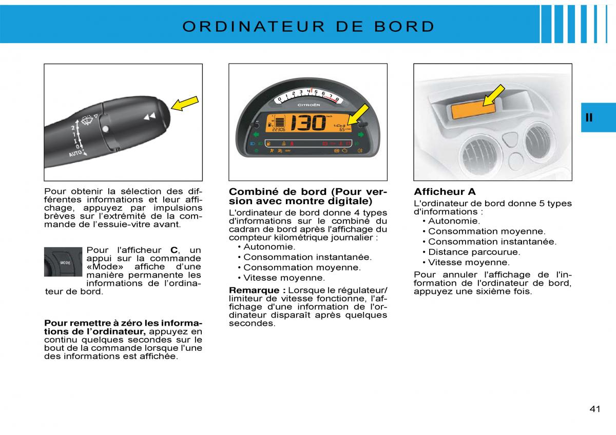 Citroen C3 Pluriel manuel du proprietaire / page 44