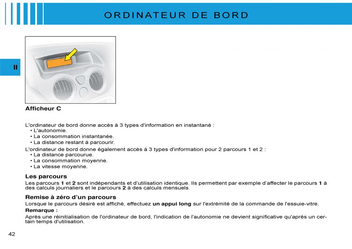 Citroen C3 Pluriel manuel du proprietaire / page 45