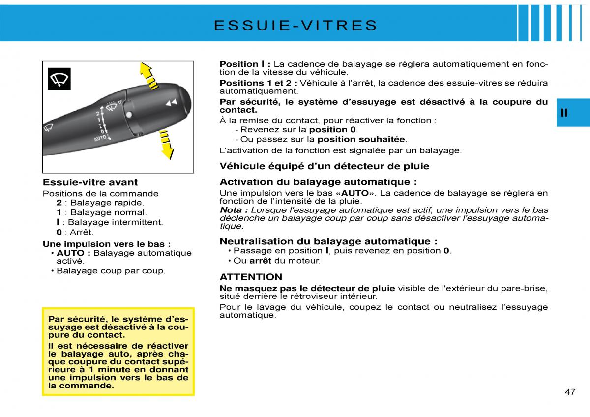 Citroen C3 Pluriel manuel du proprietaire / page 50