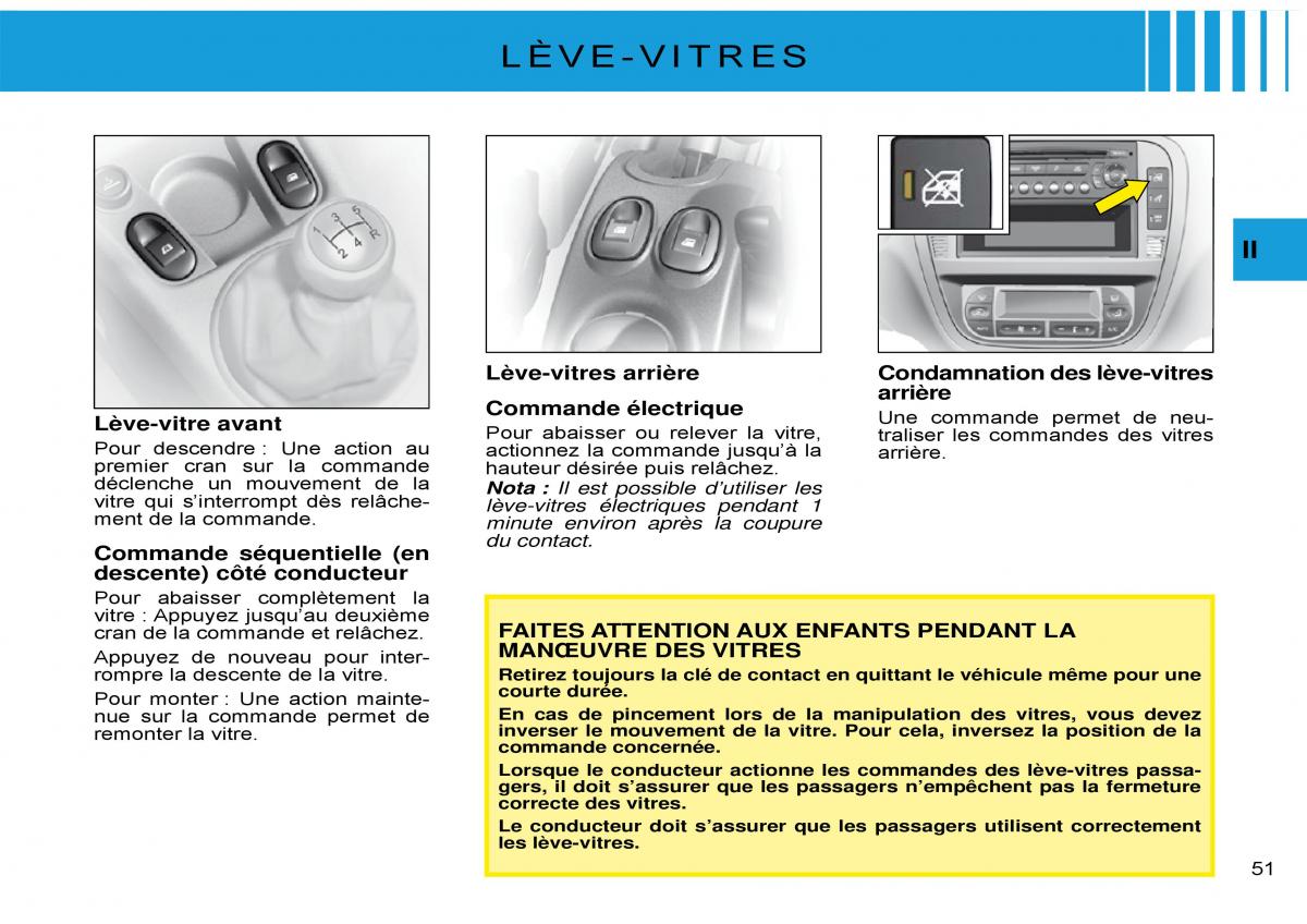 Citroen C3 Pluriel manuel du proprietaire / page 54