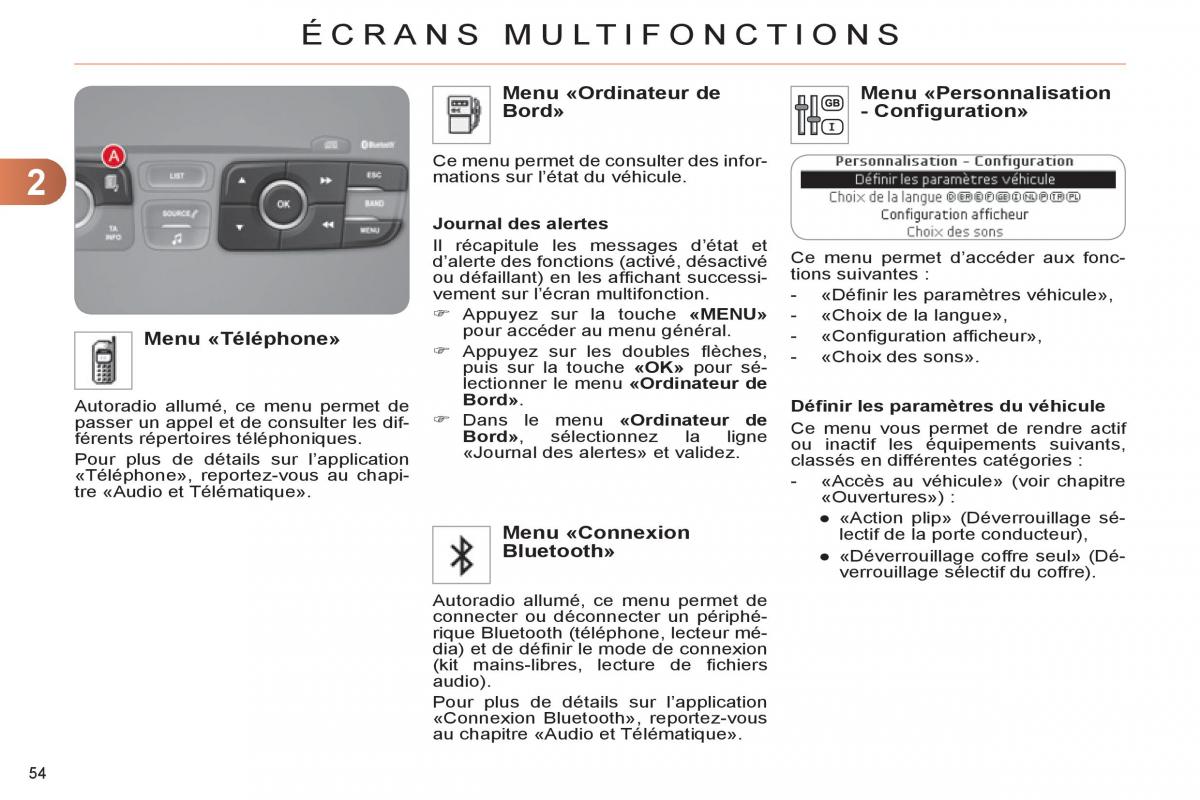 Citroen C4 II 2 manuel du proprietaire / page 56