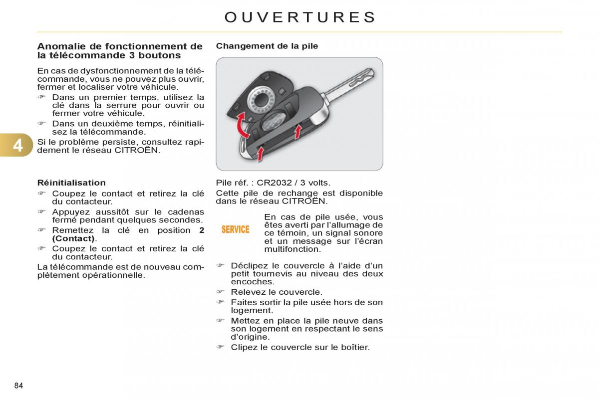 Citroen C4 II 2 manuel du proprietaire / page 86