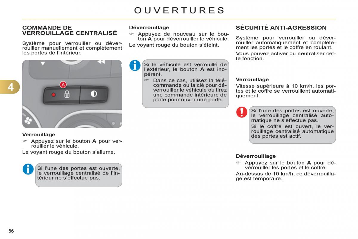 Citroen C4 II 2 manuel du proprietaire / page 88