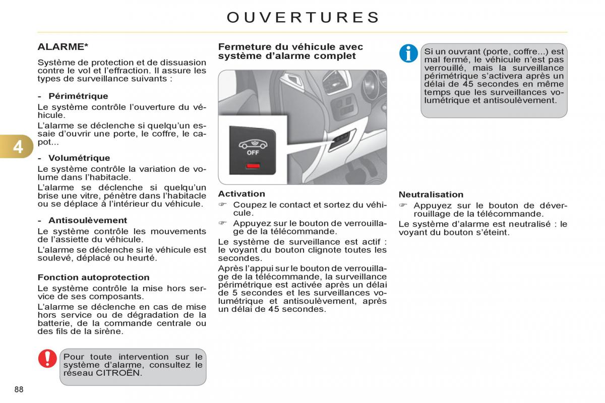 Citroen C4 II 2 manuel du proprietaire / page 90