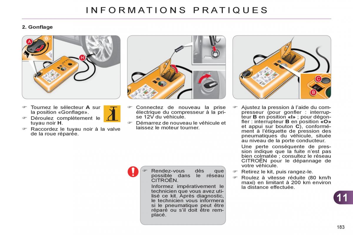 Citroen C4 II 2 manuel du proprietaire / page 185