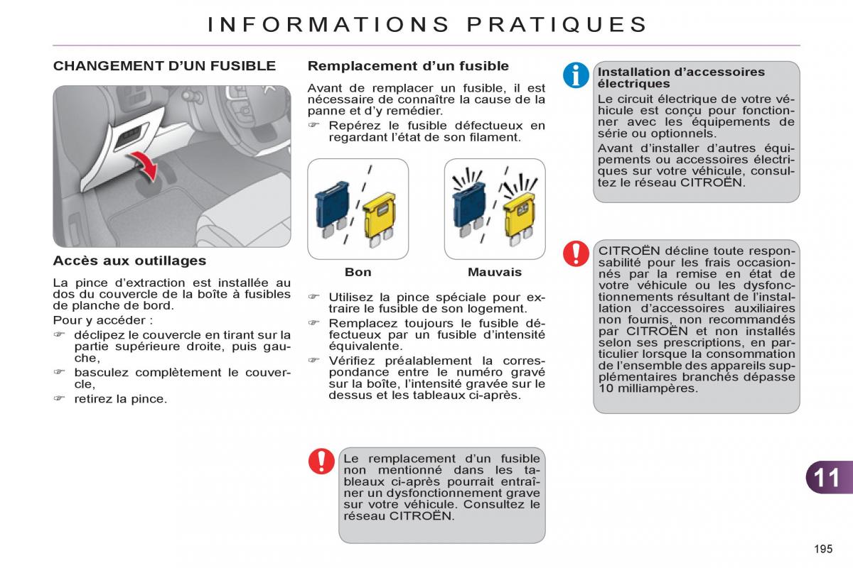 Citroen C4 II 2 manuel du proprietaire / page 197