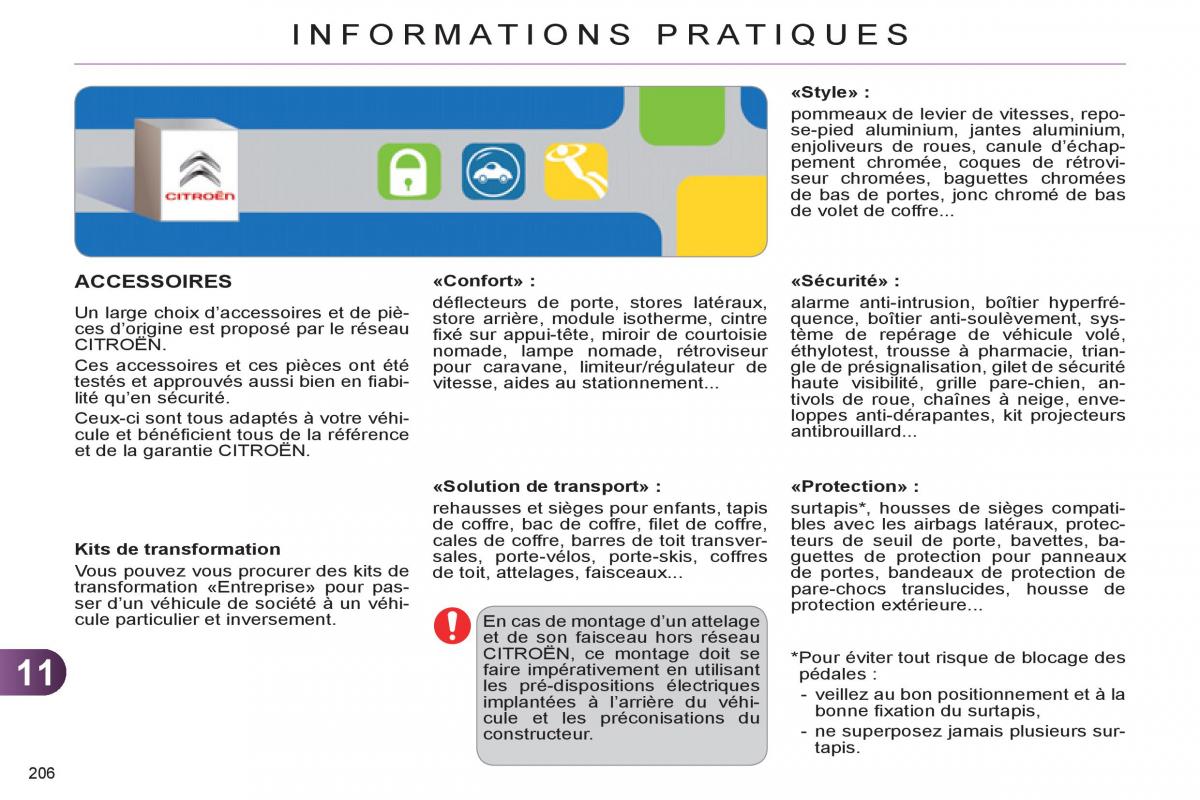 Citroen C4 II 2 manuel du proprietaire / page 208