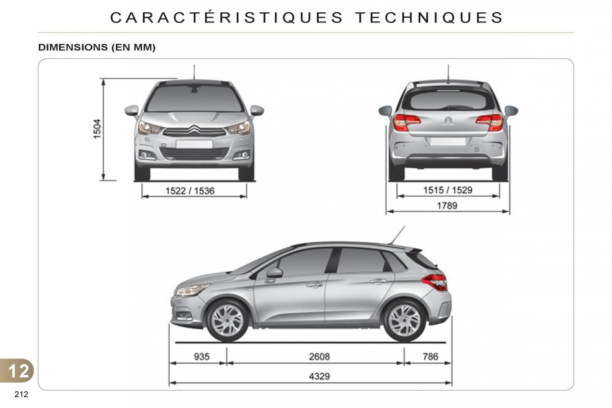 Citroen C4 II 2 manuel du proprietaire / page 214