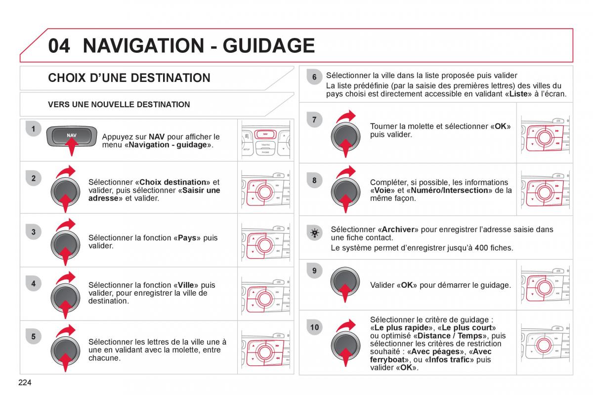 Citroen C4 II 2 manuel du proprietaire / page 226