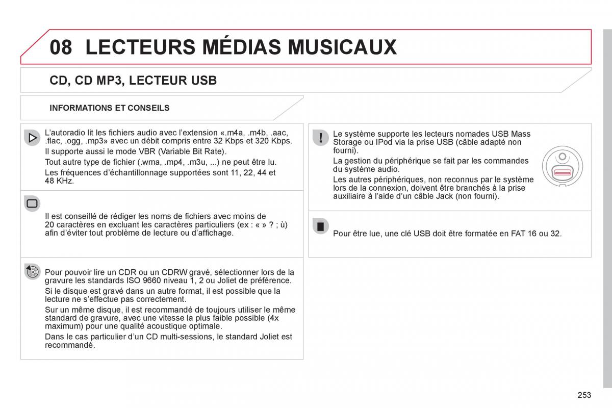 Citroen C4 II 2 manuel du proprietaire / page 255