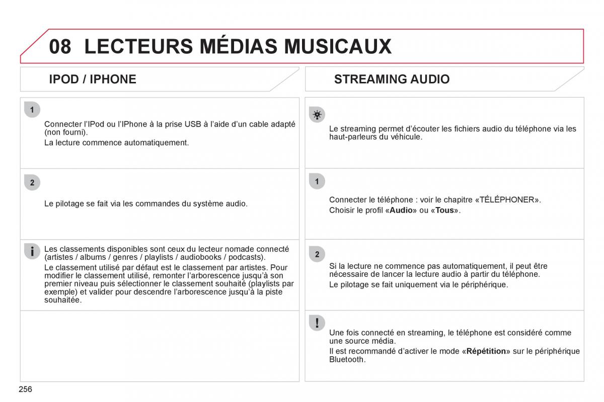 Citroen C4 II 2 manuel du proprietaire / page 258