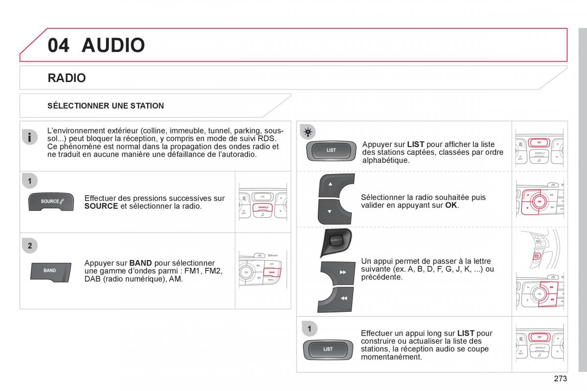 Citroen C4 II 2 manuel du proprietaire / page 275