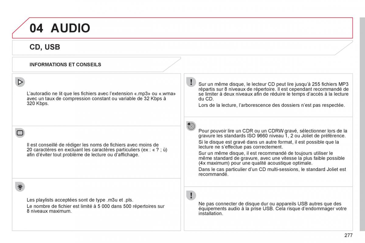 Citroen C4 II 2 manuel du proprietaire / page 279