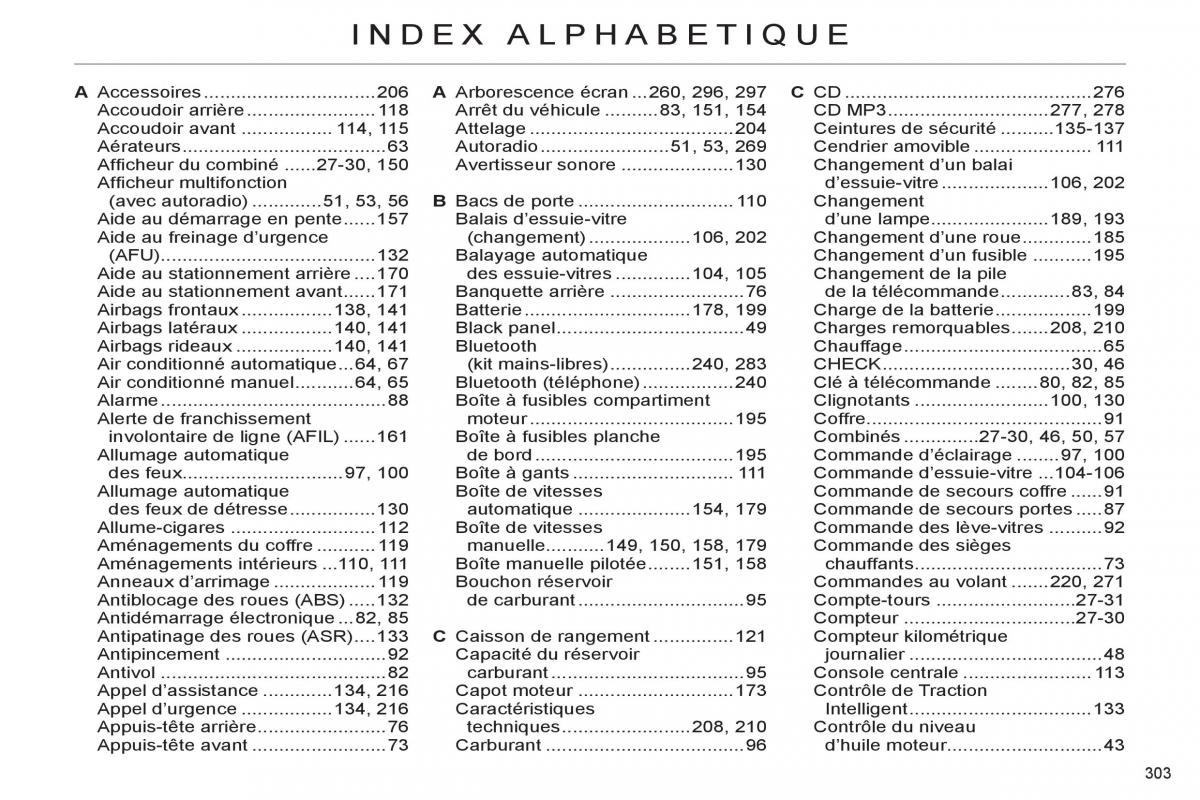 Citroen C4 II 2 manuel du proprietaire / page 305