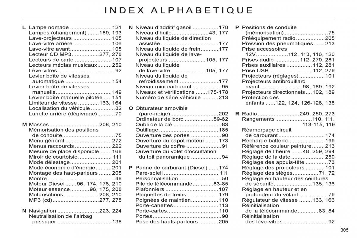 Citroen C4 II 2 manuel du proprietaire / page 307