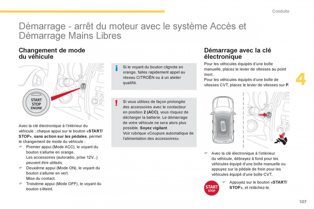 Citroen C4 Aircross manuel du proprietaire / page 109