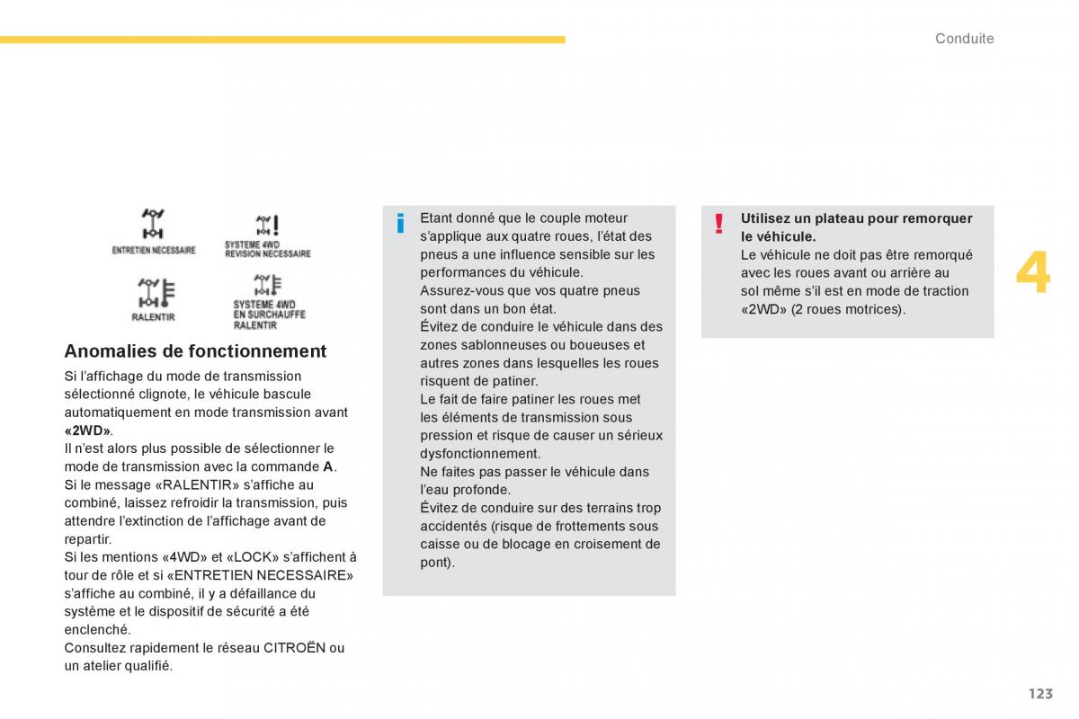 Citroen C4 Aircross manuel du proprietaire / page 125