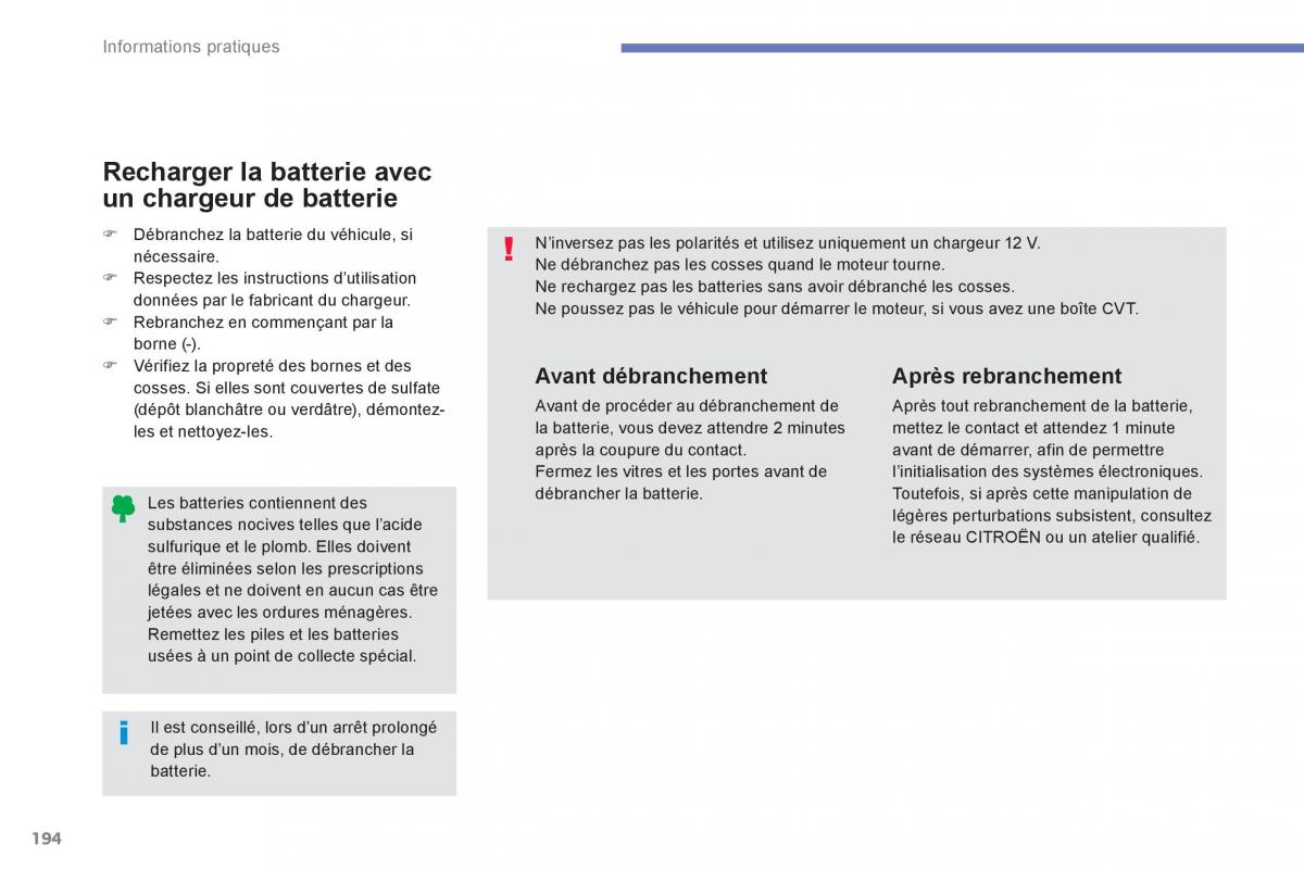 Citroen C4 Aircross manuel du proprietaire / page 196