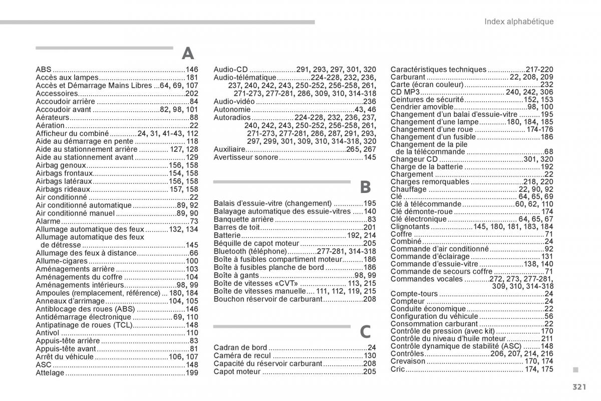 Citroen C4 Aircross manuel du proprietaire / page 323