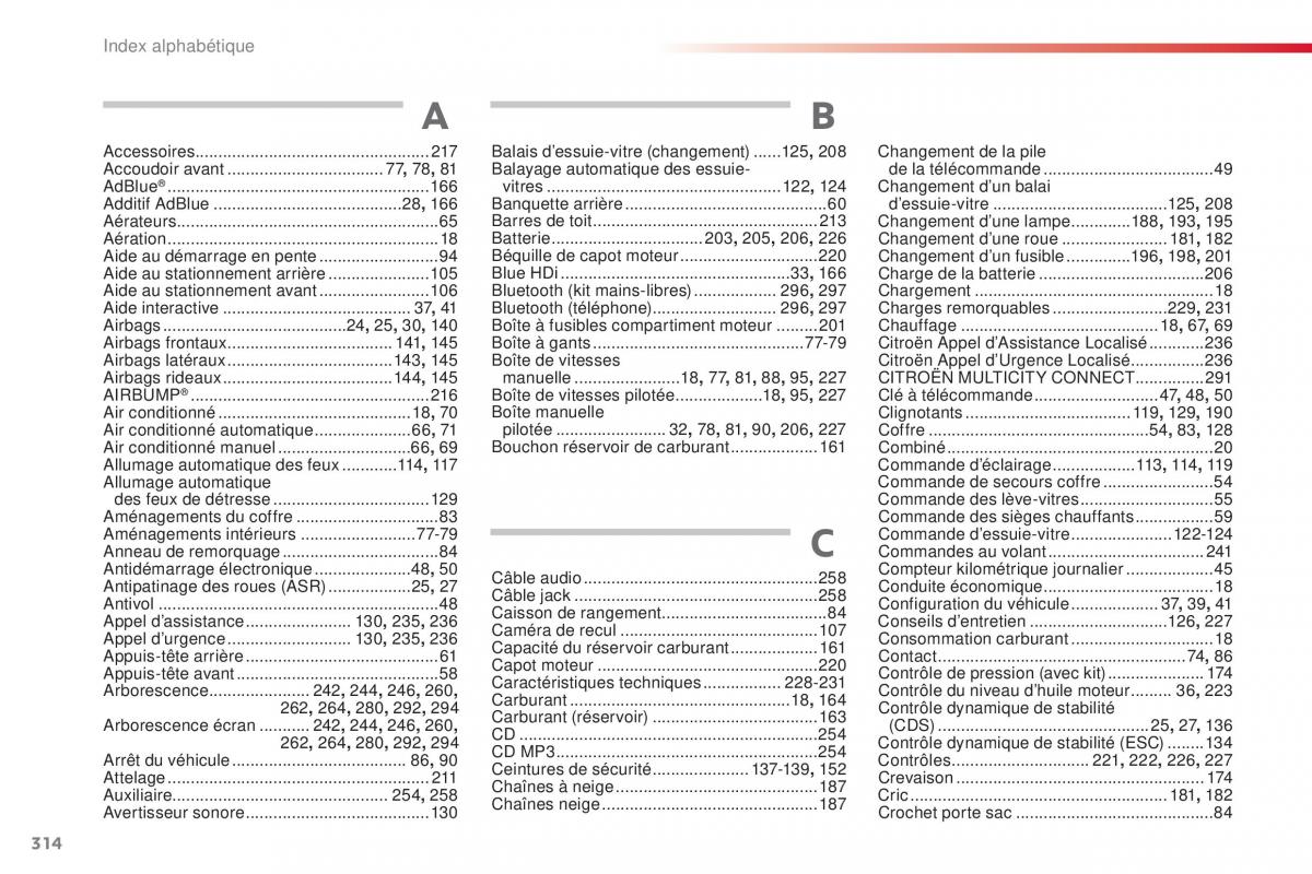 Citroen C4 Cactus manuel du proprietaire / page 316