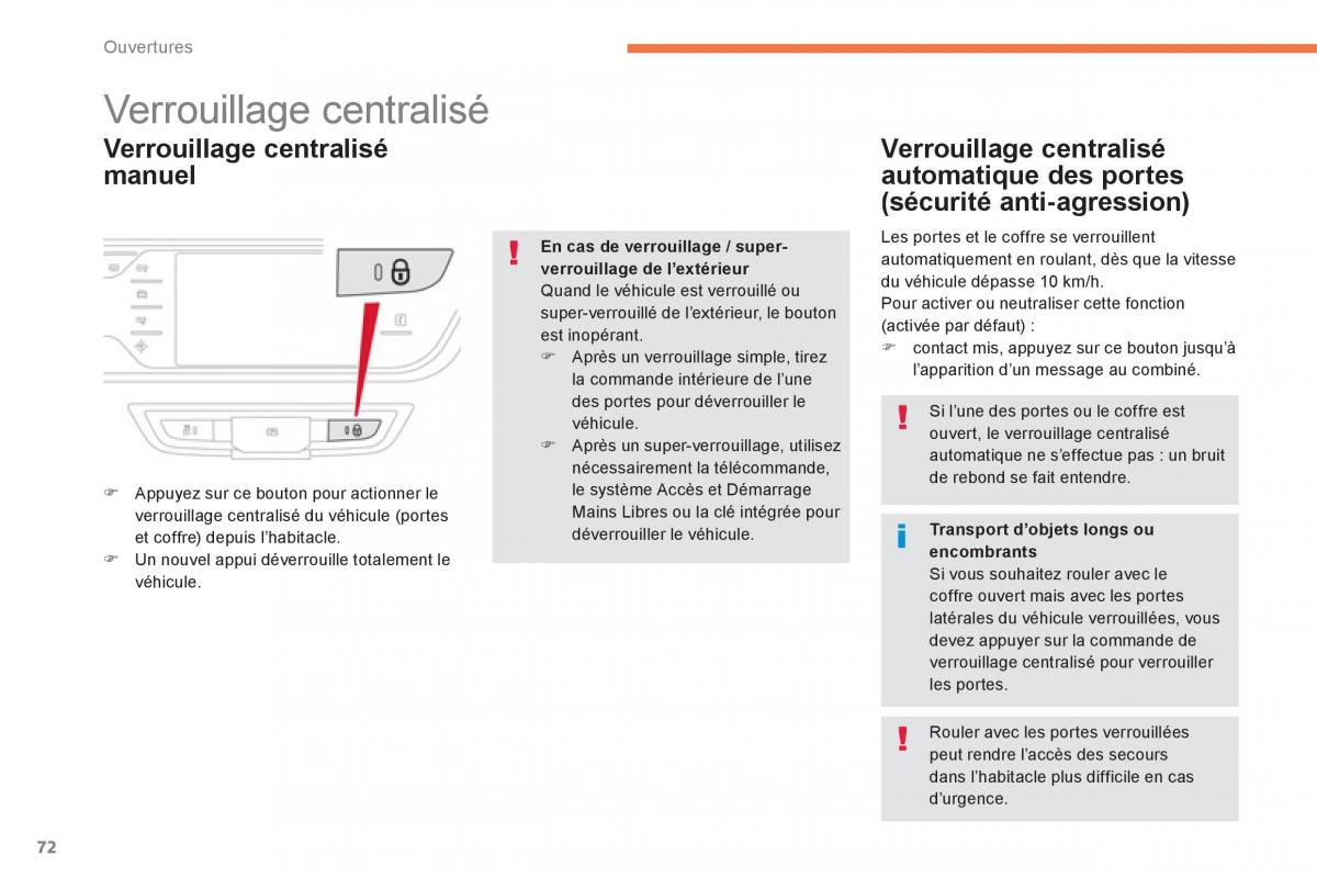 Citroen C4 Picasso Grand Picasso II 2 manuel du proprietaire / page 74