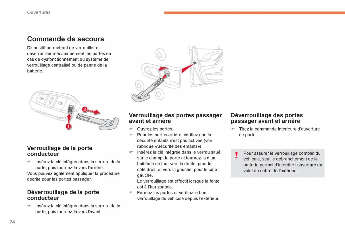 Citroen C4 Picasso Grand Picasso II 2 manuel du proprietaire / page 76