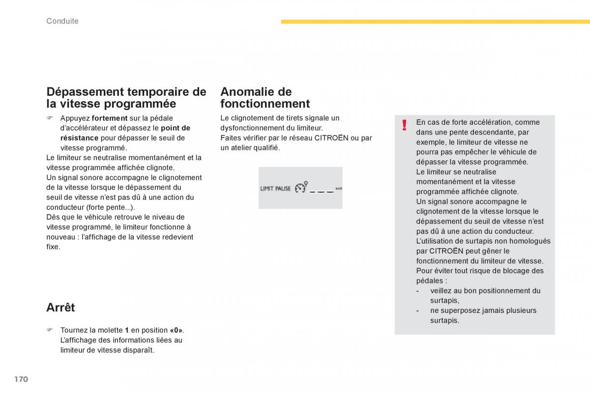 Citroen C4 Picasso Grand Picasso II 2 manuel du proprietaire / page 172