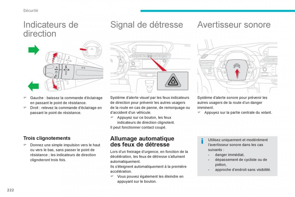 Citroen C4 Picasso Grand Picasso II 2 manuel du proprietaire / page 224