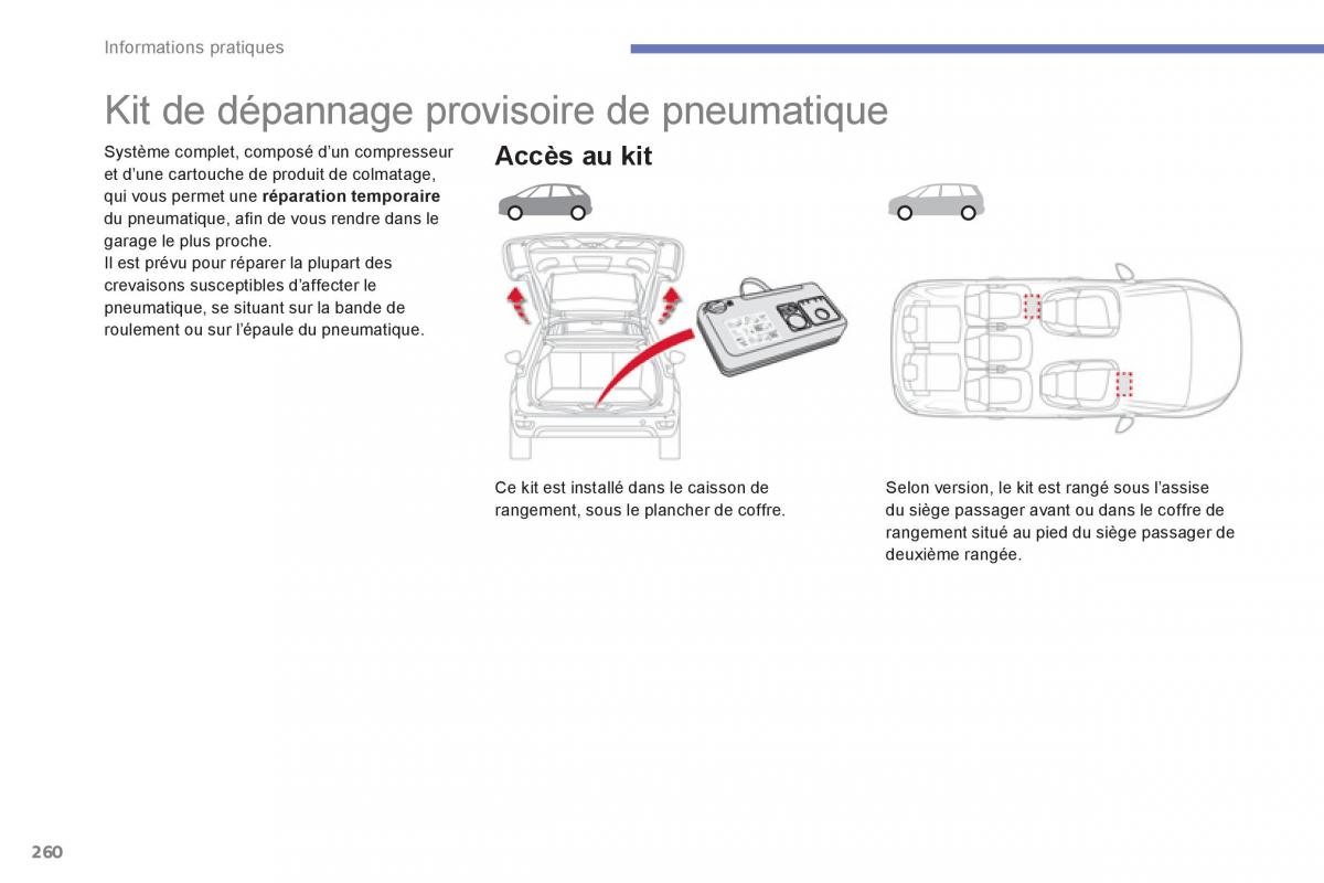 Citroen C4 Picasso Grand Picasso II 2 manuel du proprietaire / page 262