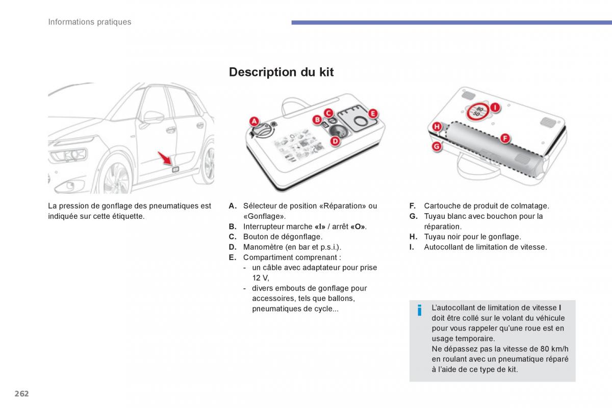 Citroen C4 Picasso Grand Picasso II 2 manuel du proprietaire / page 264