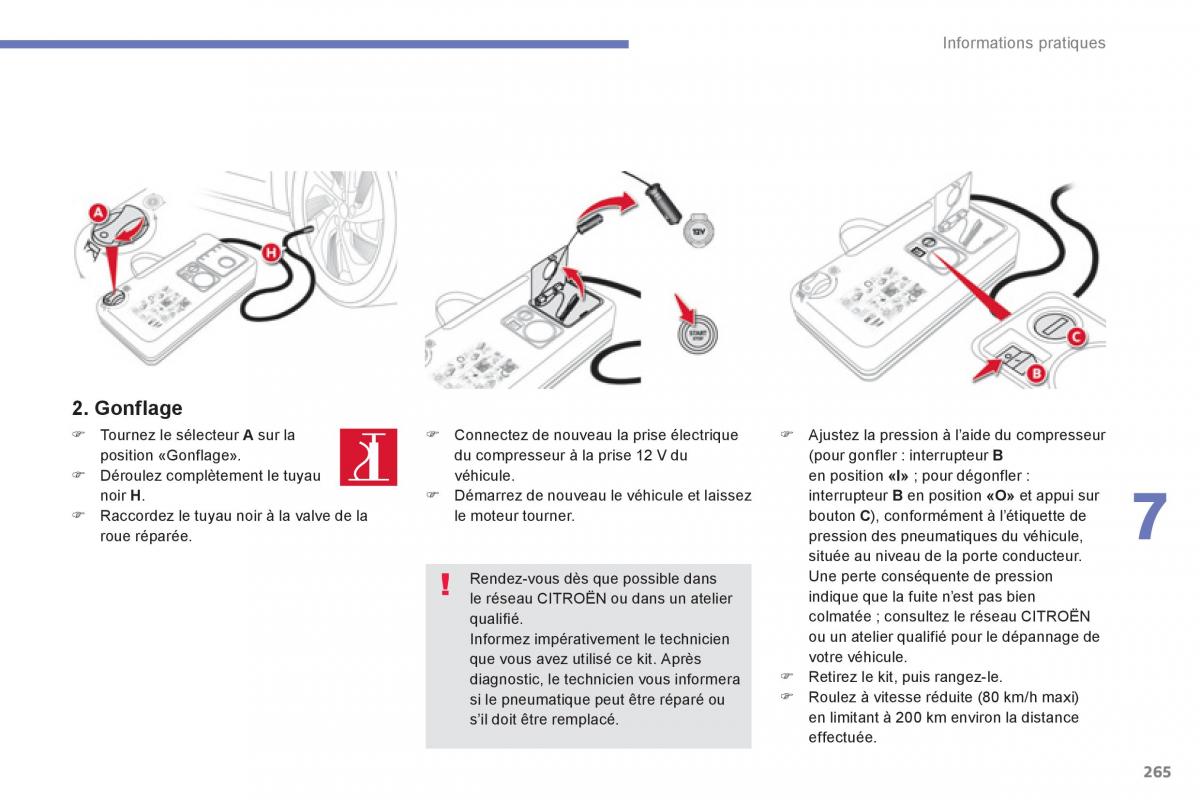 Citroen C4 Picasso Grand Picasso II 2 manuel du proprietaire / page 267