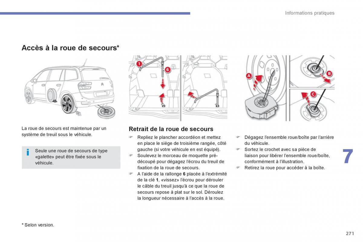 Citroen C4 Picasso Grand Picasso II 2 manuel du proprietaire / page 273