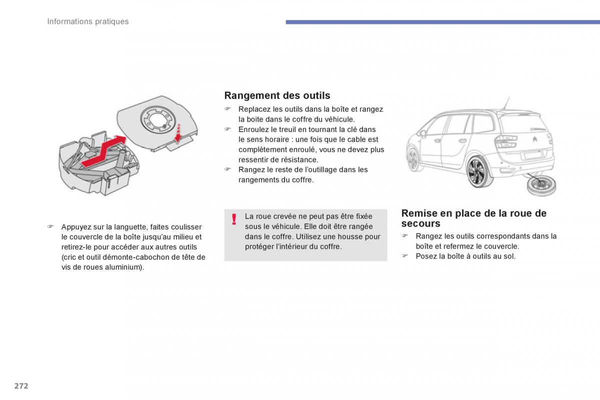 Citroen C4 Picasso Grand Picasso II 2 manuel du proprietaire / page 274