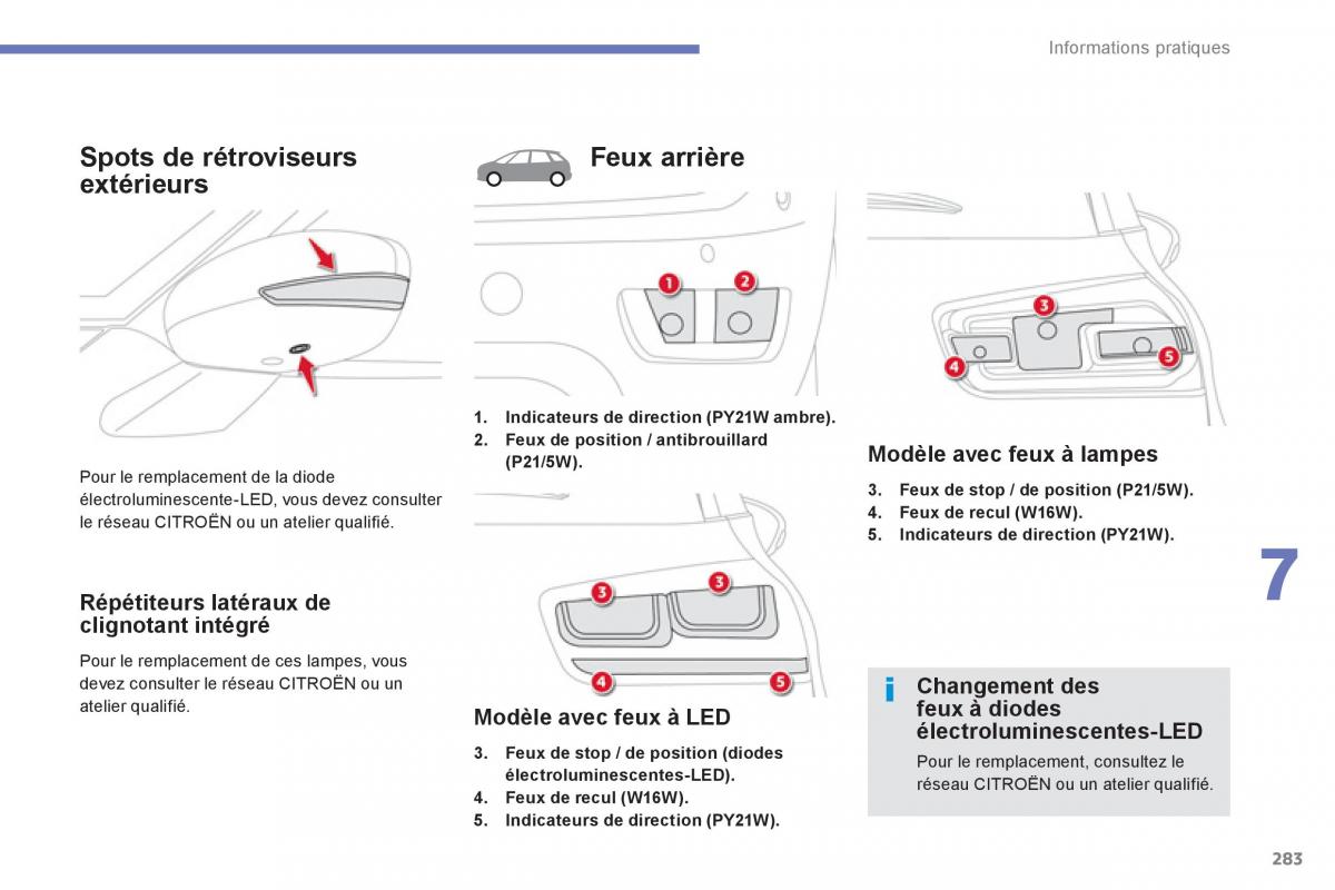 Citroen C4 Picasso Grand Picasso II 2 manuel du proprietaire / page 285