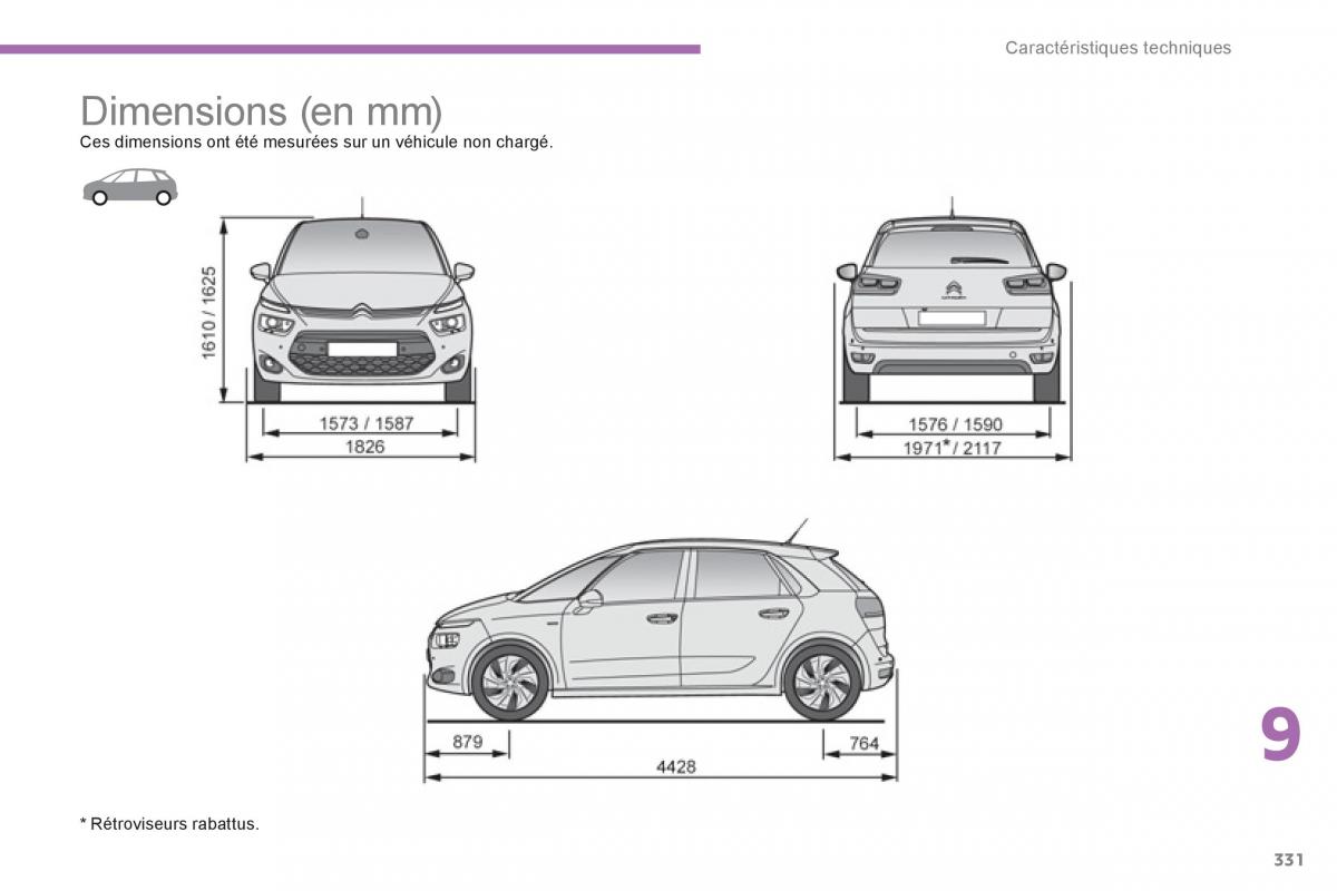 Citroen C4 Picasso Grand Picasso II 2 manuel du proprietaire / page 333