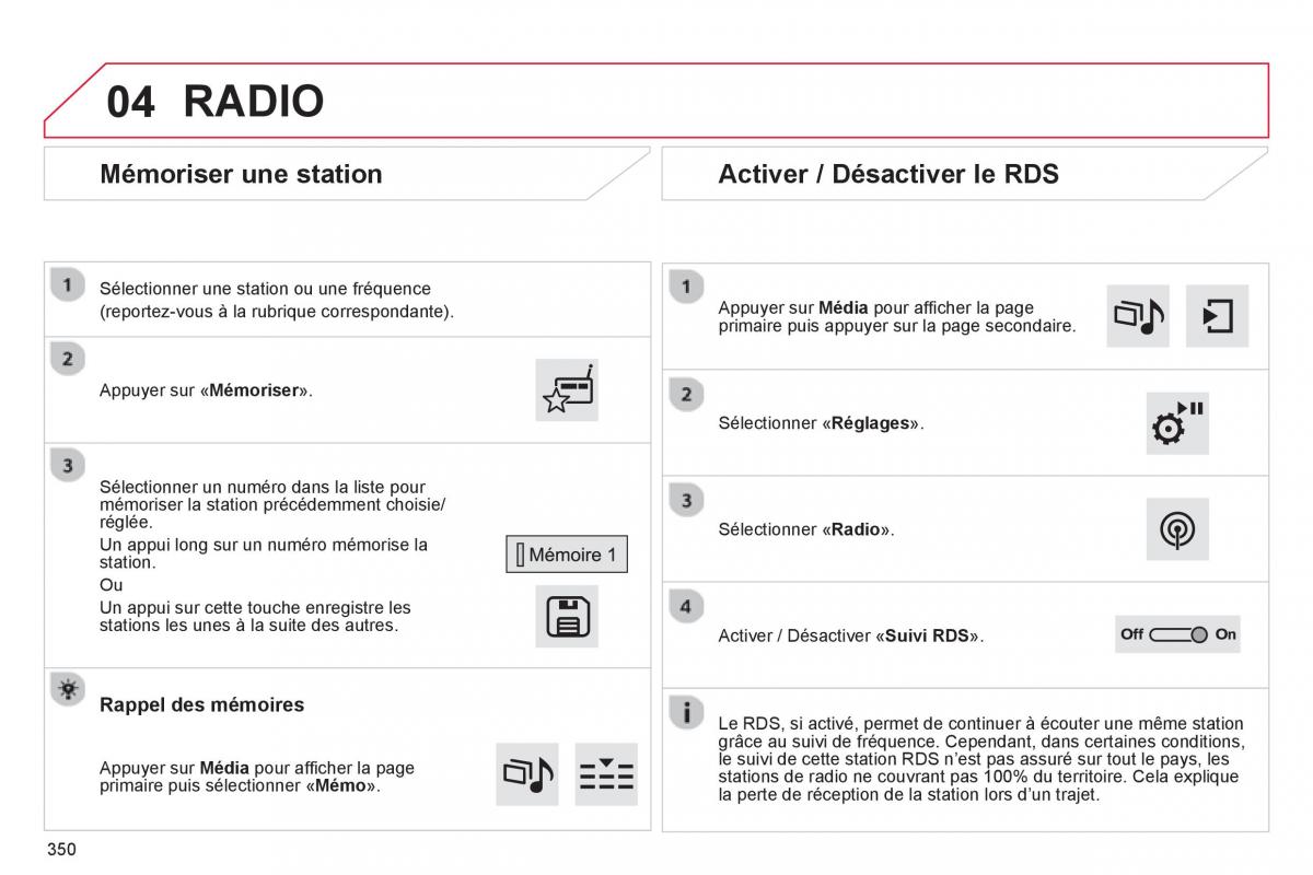 Citroen C4 Picasso Grand Picasso II 2 manuel du proprietaire / page 352