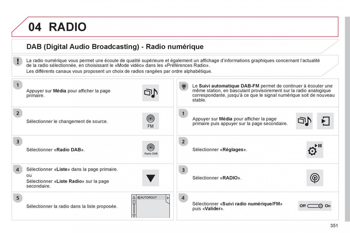 Citroen C4 Picasso Grand Picasso II 2 manuel du proprietaire / page 353