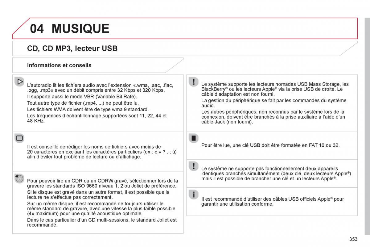 Citroen C4 Picasso Grand Picasso II 2 manuel du proprietaire / page 355