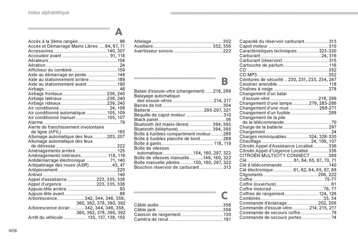 Citroen C4 Picasso Grand Picasso II 2 manuel du proprietaire / page 408