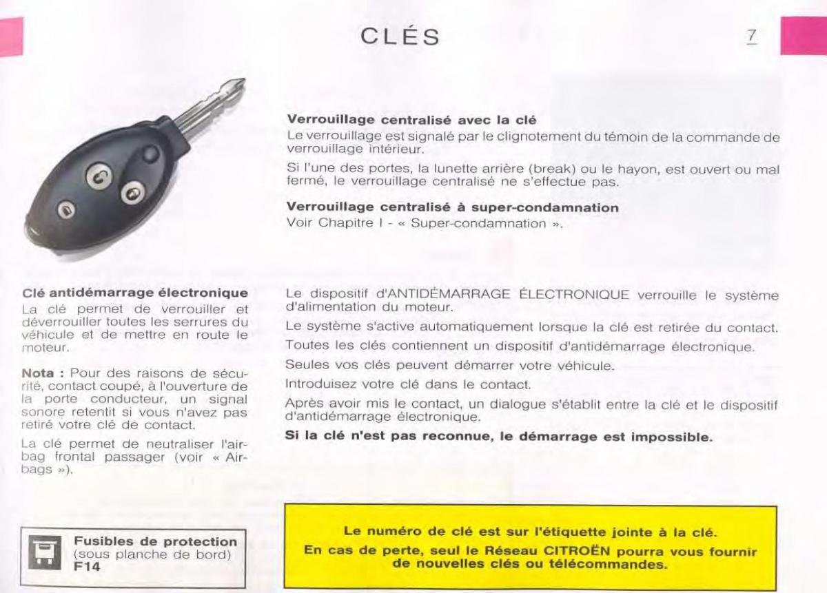 Citroen C5 FL I 1 manuel du proprietaire / page 9