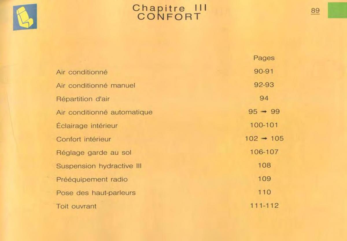 Citroen C5 FL I 1 manuel du proprietaire / page 91