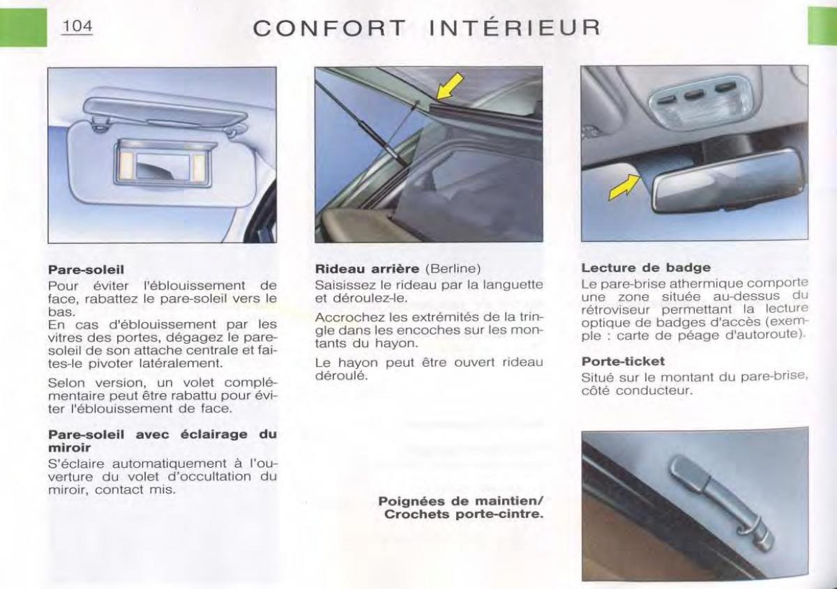 Citroen C5 FL I 1 manuel du proprietaire / page 106