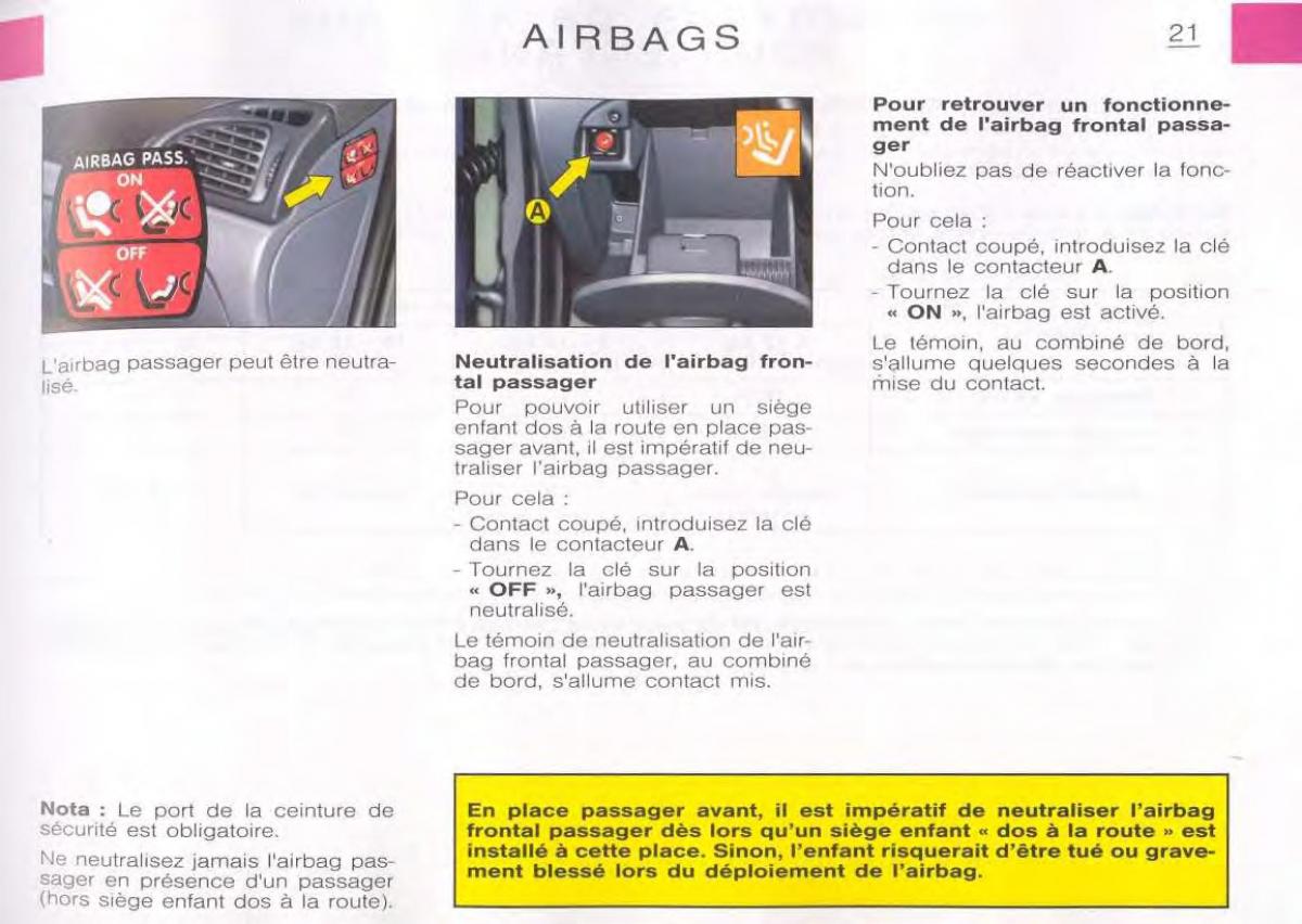 Citroen C5 FL I 1 manuel du proprietaire / page 23